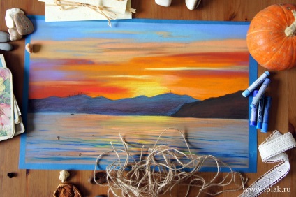 Rajz szakaszait pasztell tájkép naplementekor! Blog - egy blog a művész Plaksinoy Iriny