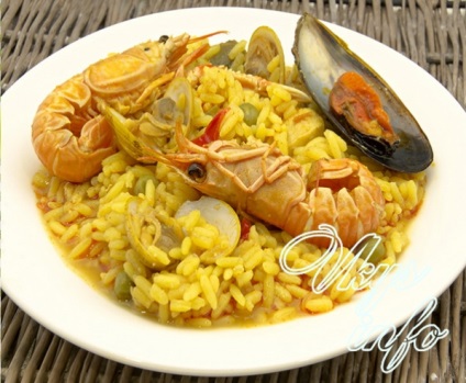 Tengeri rizottó recept fotó (tenger gyümölcsei) Tengeri rizottó recept egy fotó