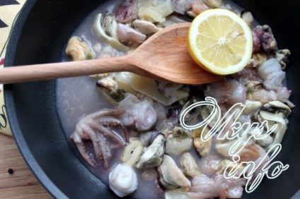 Tengeri rizottó recept fényképpel (száraz fehér bor) Tengeri rizottó recept egy fotó
