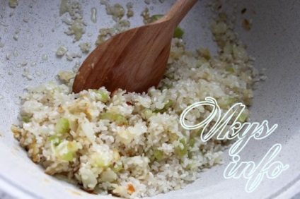 Tengeri rizottó recept fotó (tenger gyümölcsei) Tengeri rizottó recept egy fotó