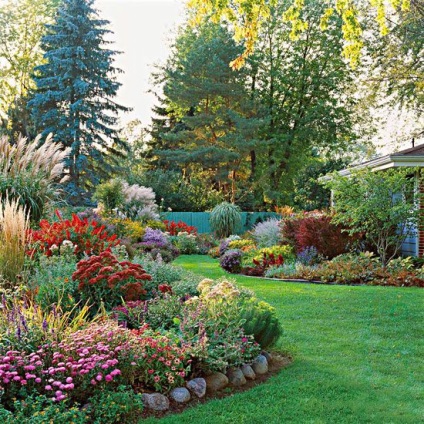 Garden egy rusztikus stílusban - 12 fotó-ötletek és gyönyörű sarka ötleteket a kert és a kert