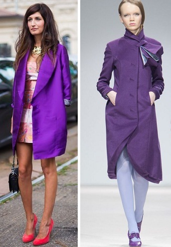 Abból, amit viselni lila kabátot Photo áttekintés