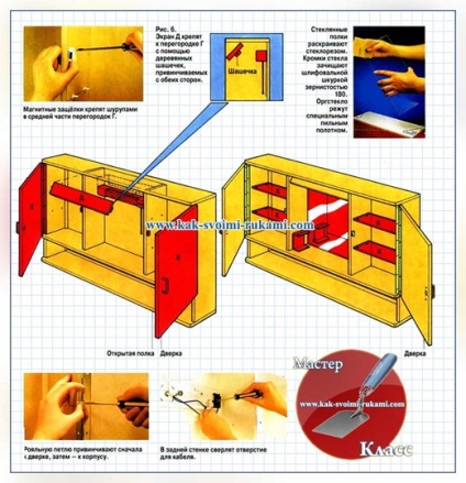 Szekrény tükörrel a fürdőszobában a kezüket (fotók és rajzok), saját kezével -, hogyan lehet