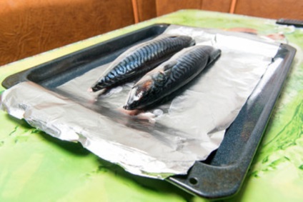 Makréla sült fólia citromos - recept fényképpel (citrom) Makréla sült fólia citromos - a recept egy fotó