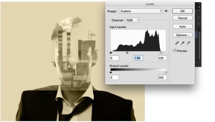 Megteremti a hatása kettős expozíciót Photoshop (a panel alján) Megteremtse a hatása kettős expozíciót Photoshop