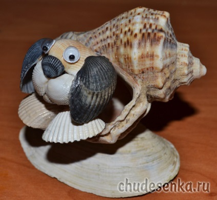 Souvenir kagylókból a kezüket „kiskutyát egy shell” - chudesenka - honlap gyerekeknek és szülőknek