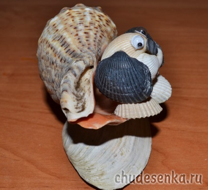 Souvenir kagylókból a kezüket „kiskutyát egy shell” - chudesenka - honlap gyerekeknek és szülőknek