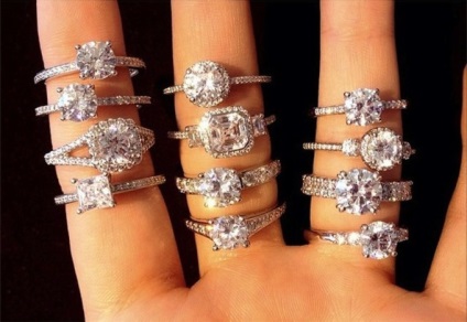 Táblázat a méretek a gyűrűk „Ebey”