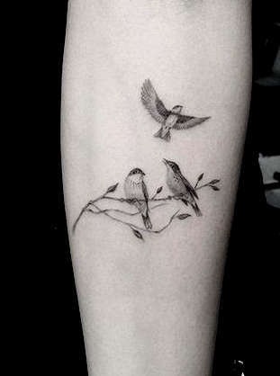 Bird tetoválás - értékének kifejezése stílusok kis madarak - tattoo ma