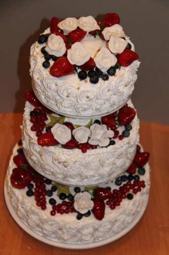 Cake dekoráció gyümölcs és bogyós gyümölcs kompozíció létrehozása saját kezűleg