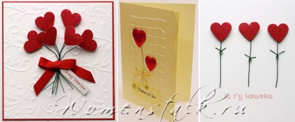 Valentine saját kezűleg - kártyák