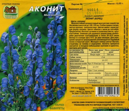 Aconitum fajok fotók, ültetés, gondozás, tenyésztés, telelő