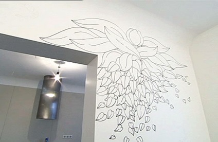 Akril festékkel falakra festett mennyezet latex mesterkurzust és rajzok