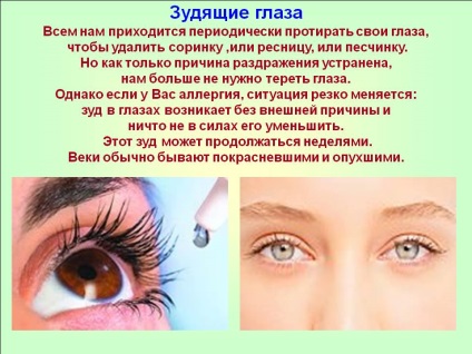 Allergiás a szemhéjon szemét - okai, tünetei és kezelése, kenőcs allergiától