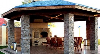 Pavilon, kő grill, grill és hogyan lehet őket a saját kezét (barbecue) Pavilon, kő grill, grill és hogyan lehet őket a saját kezét