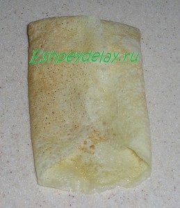 Palacsinta túrós - egy recept fényképpel (kitömött) Palacsinta túrós - a recept egy fotó