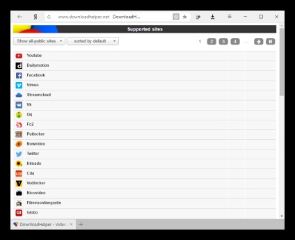 DownloadHelper a Yandex Browser ( DownloadHelper a Yandex Browser