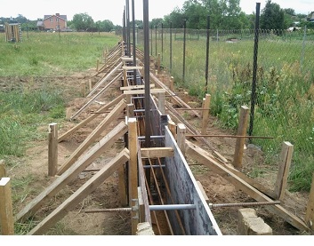 Alapítvány egy tégla kerítés kezével