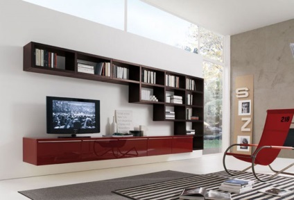 Élet a stílus high-tech - érmén 75 szépen berendezett nappali képet