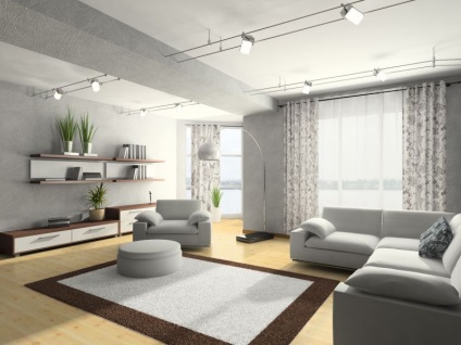 Élet a stílus high-tech - érmén 75 szépen berendezett nappali kép (fotó) Élet a stílus high-tech - érmén 75 szépen berendezett nappali képet
