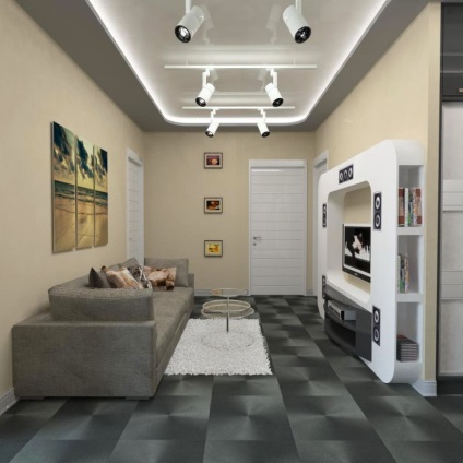 Élet a stílus high-tech - érmén 75 szépen berendezett nappali képet (stílus) Élet a stílus high-tech - érmén 75 szépen berendezett nappali képet