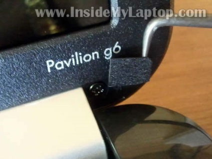 Cseréjére vonatkozó utasításokat a képernyőn egy laptop HP Pavilion g6