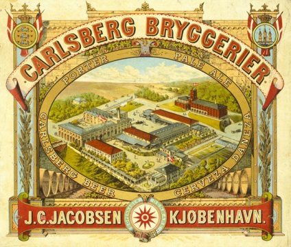 A történelem a dán Carlsberg söripari vállalat