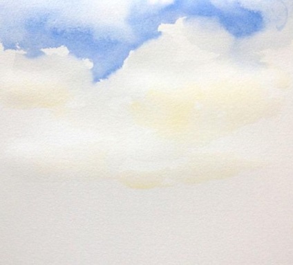 Hogyan kell felhívni az ég, hogyan kell festeni akvarell eget felhők akvarell