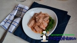 Főzni marhahús Stroganoff sertéshúsból (sertés Stroganoff recept fotó) Főzni marhahús Stroganoff sertéshús