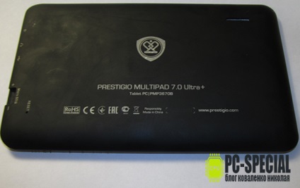 A flash tabletta Prestigio MultiPad texte