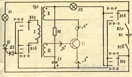 Hogyan lehet ellenőrizni a tranzisztor közvetlenül a program, nem vypaivaya meg (a program az egyszerű szondák) - radiobuka