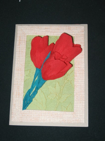 Hogyan készítsünk egy háromdimenziós képeslap hullámpapírból virágok, a béke anyák szeme