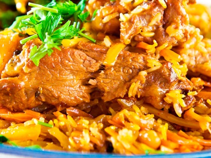 Hogyan üzbég pilaf - hogyan kell főzni üzbég pilaf recept - recept