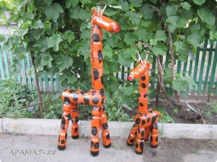 Hogyan készítsünk egy zsiráf a műanyag palackok lépésről lépésre útmutató - Primorsko-Akhtarsk