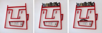 Kreatív design polcokon könyvek - 40 fotó