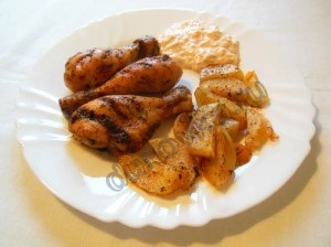Csirke aszalt szilva és aszalt sárgabarack - egy recept lépésről lépésre fotók