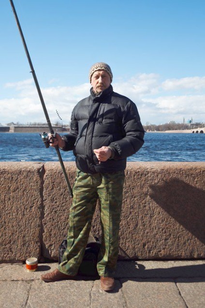 Az emberek a város St. Petersburg halászok