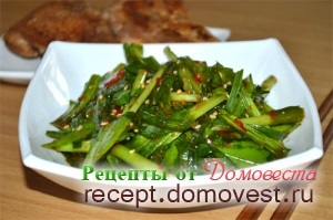A pácolt zöld hagymát Koreai - receptek domovesta