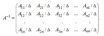 Mátrix algebra - az inverz mátrix