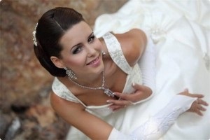 Divatos és népszerű példát smink az esküvő a menyasszony