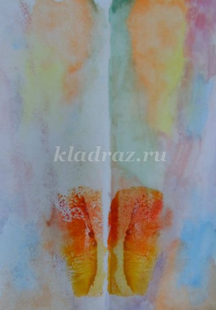 Monotype gyermek váza virág (rajz) Monotype gyermek váza virággal