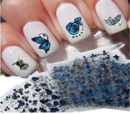 Nail matrica alatt köröm design gél, és a ragasztó (köröm matrica alatt a gél lakk) Nail matrica alatt köröm design gél, és hogyan kell ragasztani