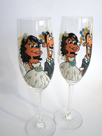 Így esküvő szemüveg egy szokatlanul díszíteni a szemüveget, hogy az esküvő a saját kezével