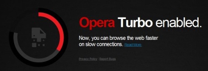 Opera, hogyan kell bekapcsolni a turbó mód