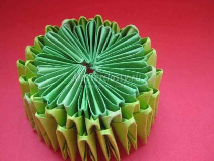 Origami béka (modulok hosszúkás oldalsó) origami béka