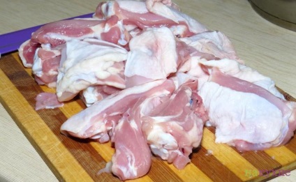 Növényi pörkölt csirkét a sütőbe - lépésről lépésre recept fotók