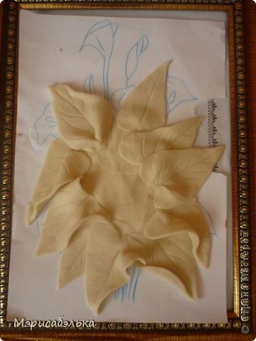 Panel virágok - Calla - sós tésztából