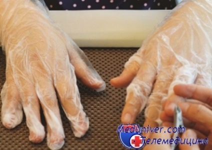 Kesztyű egy spa manikűr és felszerelések eszközök (Spa manikűr) Kesztyű egy spa manikűr és felszerelések
