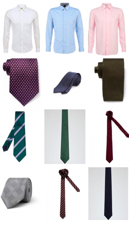 Válasszon egy nyakkendő ing, ötvözi kézikönyv