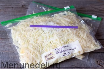 Recept káposzta befagyasztására (fagyasztás) Recept hogyan fagyasztható káposzta